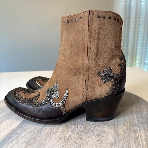 Rare Old Gringo Clarita Bootie 6” BL3667-1 Choc Gold Women’s Size 8.5 Leather - Picture 4 of 13